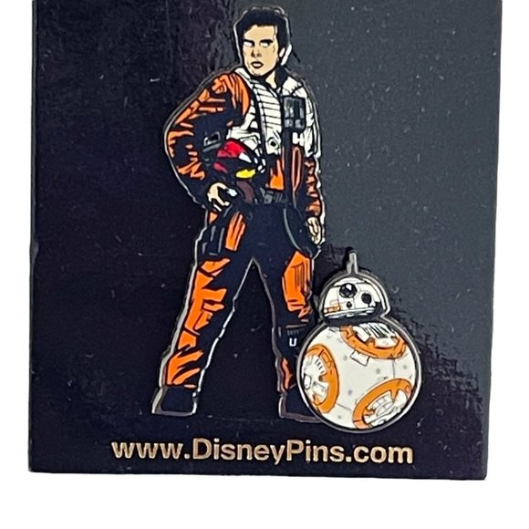 Disney Parks Star Wars The Last Jedi Poe Dameron BB-8 Pin - Picture 2 of 2